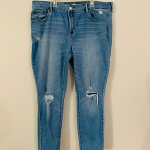 Old Navy Light Blue Ripped Skinny Jeans